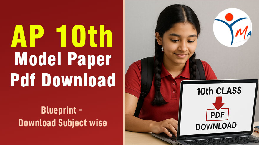 AP 10th Model Paper 2026 Pdf, SSC Blueprint Download Subject wise at manabadi.co.in