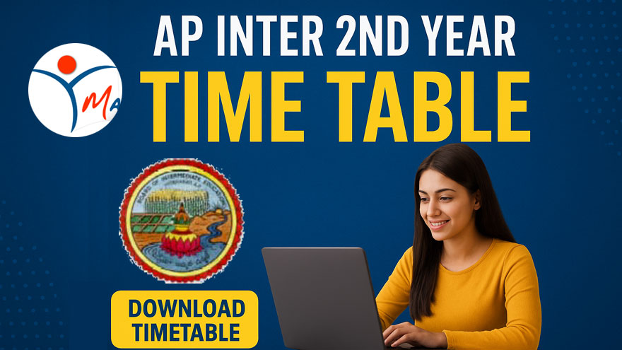 AP Inter 2nd Year Time Table 2026: Download II Yr Exam Dates at Manabadi.co.in