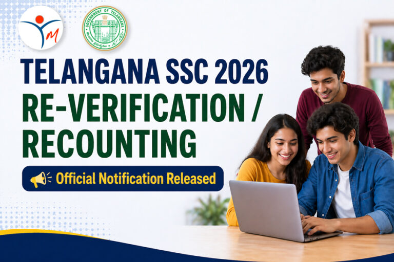 Telangana SSC Recounting & Re-Verification 2026 Notification Out – Apply Online for TS 10th Answer Script Verification